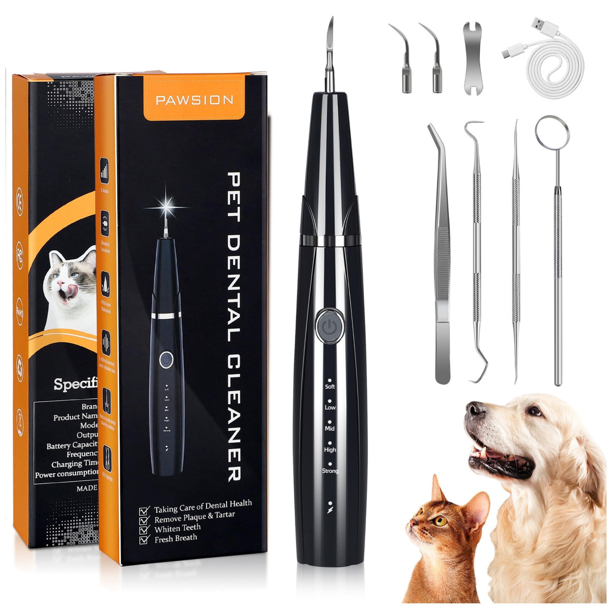 Ultrasonic Pet Tooth Cleaner Kit with LED Light D5972