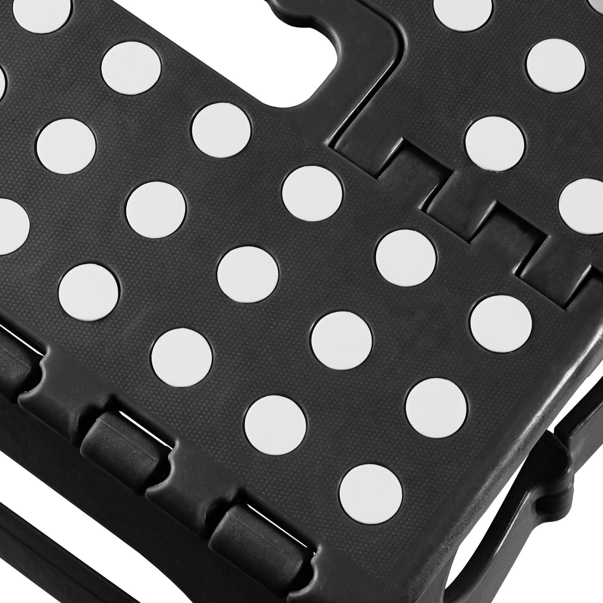 Black Set of 2 Folding Plastic Step Stool with Handle R7047
