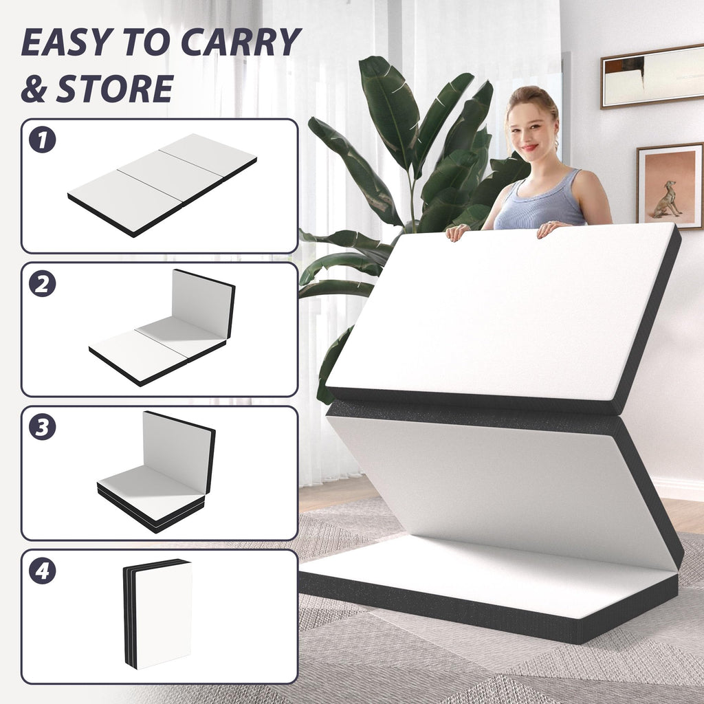 3 Inch Twin XL Tri Fold Memory Foam Mattress Q7863