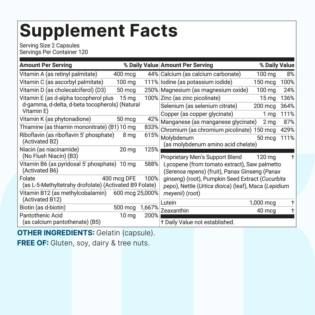 240 Capsules Multivitamin with B Complex & Methylfolate N15614