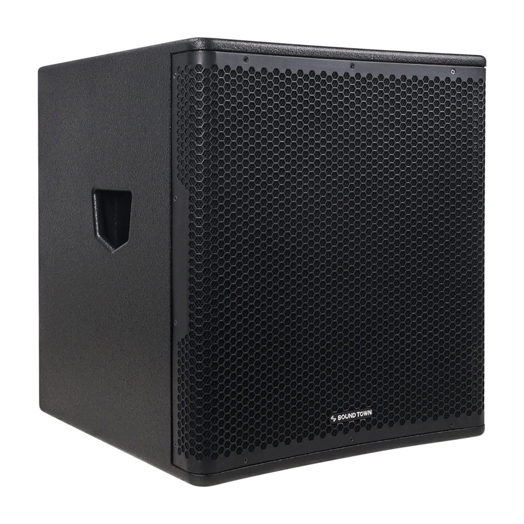 18" 1600W Powered PA/DJ Subwoofer with Class-D Amplifier, Birch Plywood, Black Y929