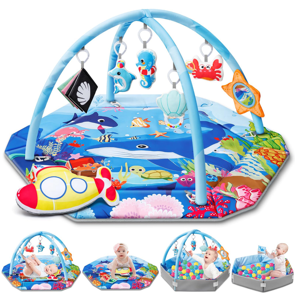 8-in-1 Washable Baby Gym Play Mat & Ball Pit H78518