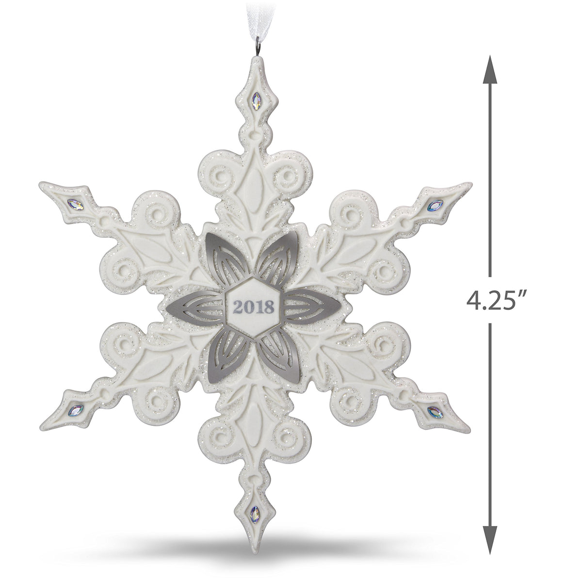 Porcelain Snowflake Christmas Ornament M187