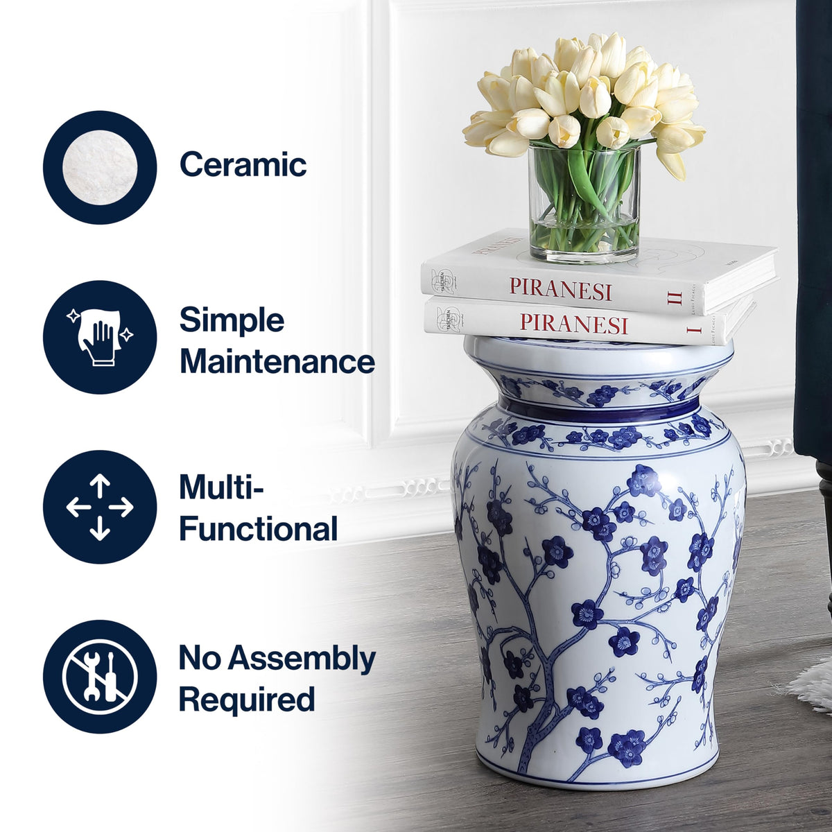 Ceramic Garden Stool Side Table Y106557
