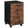 5 Drawer Wooden Mobile File Cabinet with Wheels D21963