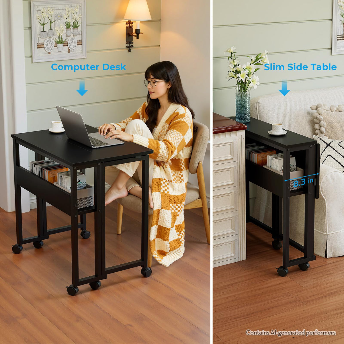 Folding Desk with Wheels X12194