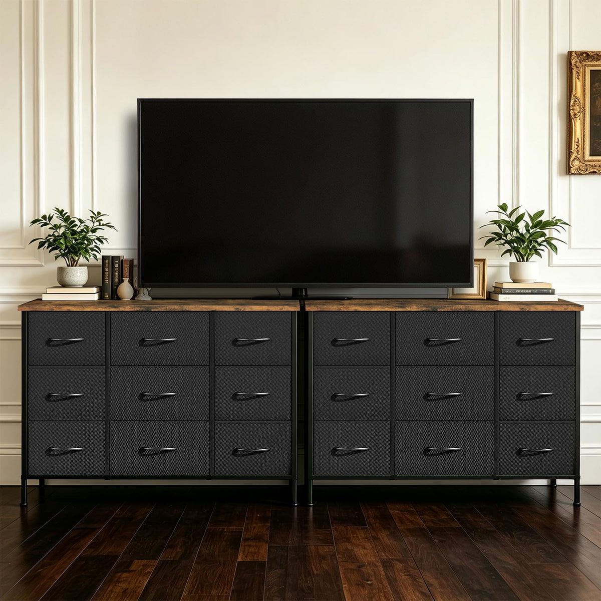 Black 9 Drawer Dresser C797