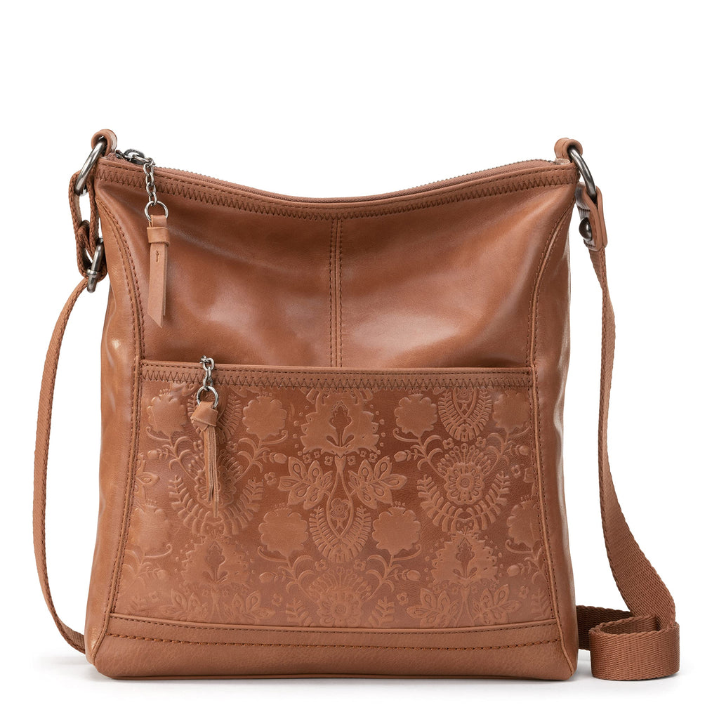 Leather Crossbody Purse with Zipper Closure M491