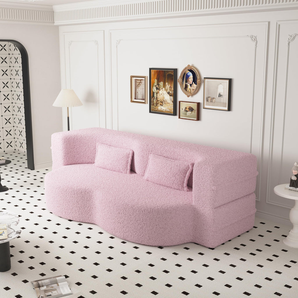 Dark Grey Convertible Futon Sofa Bed F269