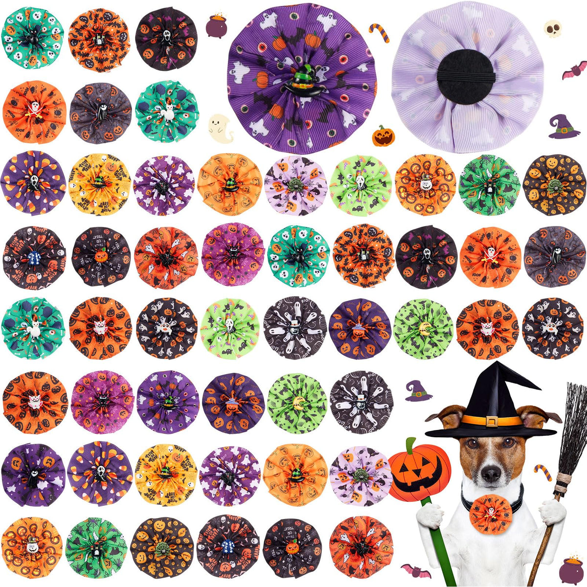 50 Pcs Dog Collar Bows S113101